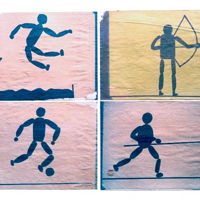 Sportbewegungen Auf Oce Papier
