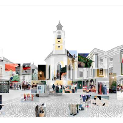 Marktplatz Fertiges Panorama 540x140cm